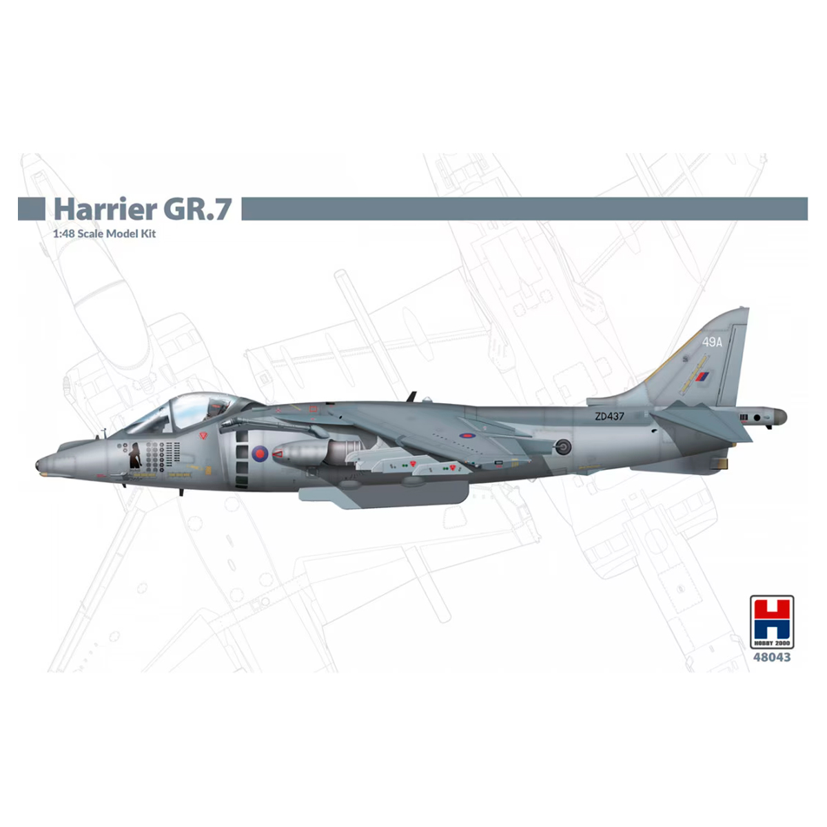 ak-interactive-harrier-gr-7-1-48-kit-modellismo-da-costruire-e-dipingere image 1