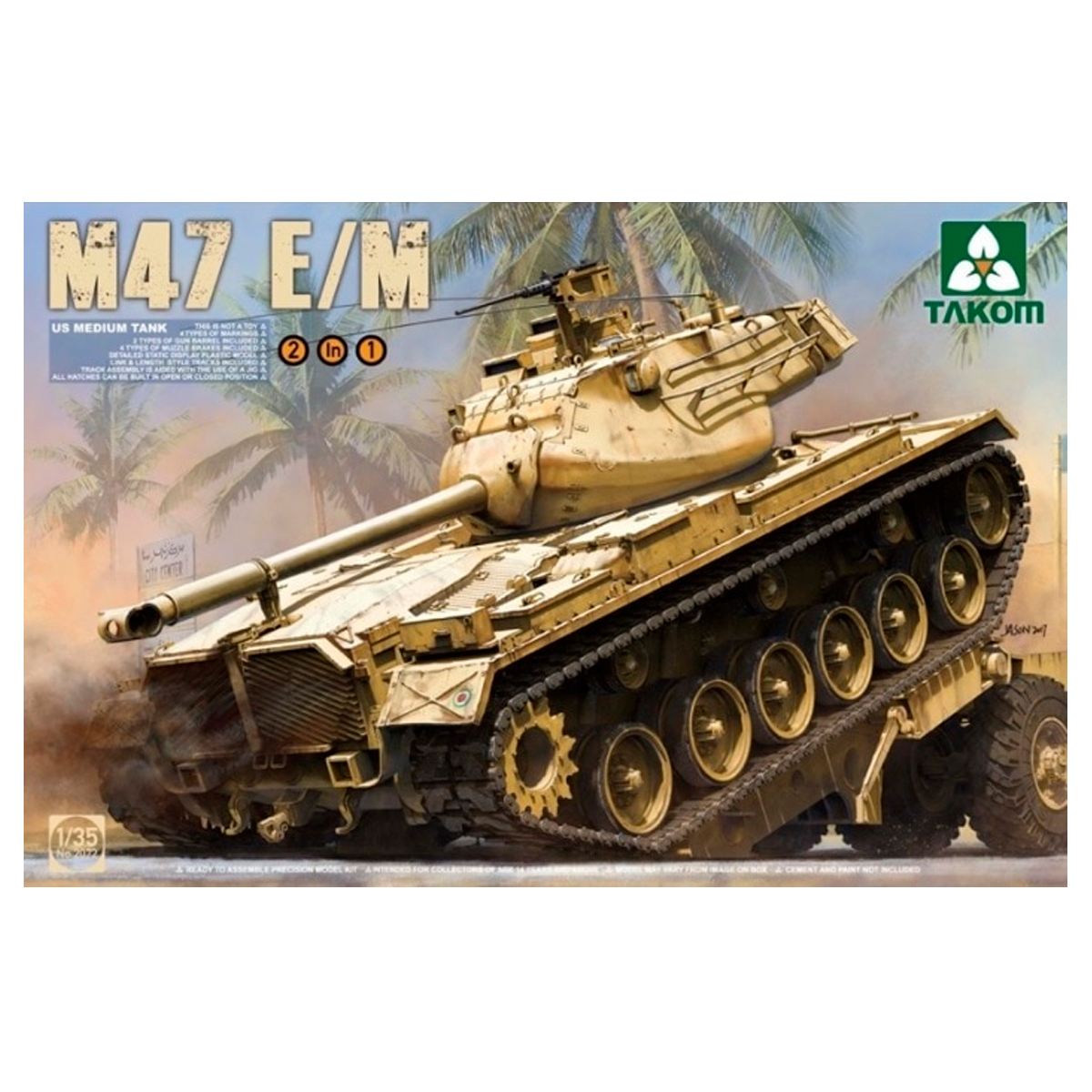 ak-interactive-1-35-us-medium-tank-m47-patton-e-m-2-in-1 image 1