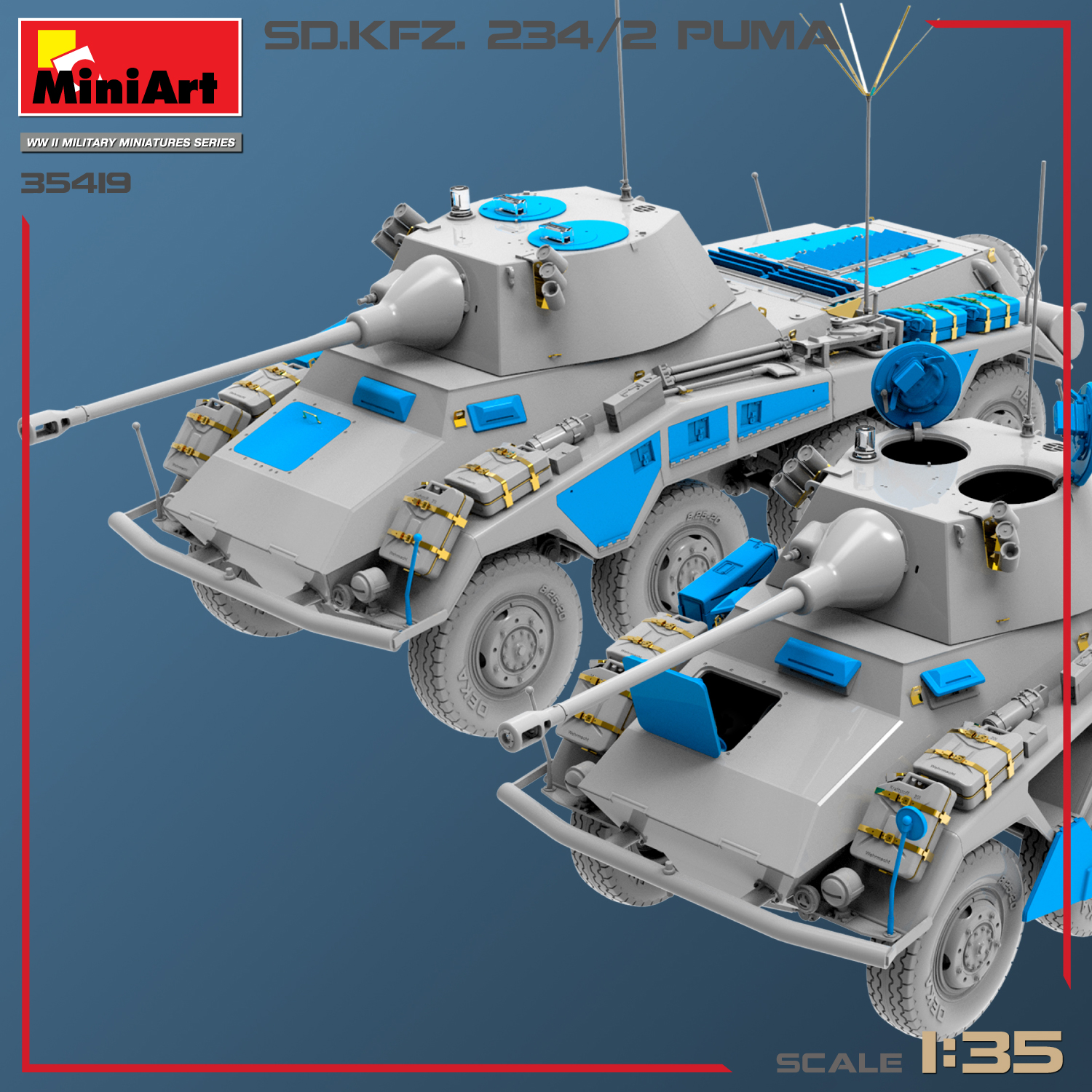 ak-interactive-1-35-sd-kfz-234-2-puma-kit-auto-blindata-in-scala-1-35-da-montare image 7