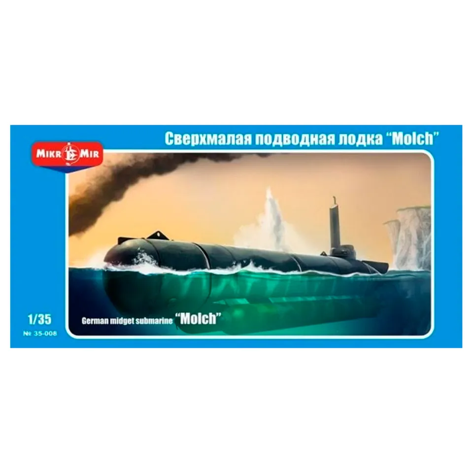 ak-interactive-1-35-german-midget-submarine-molch-kit-modellismo-da-costruire-e- image 1