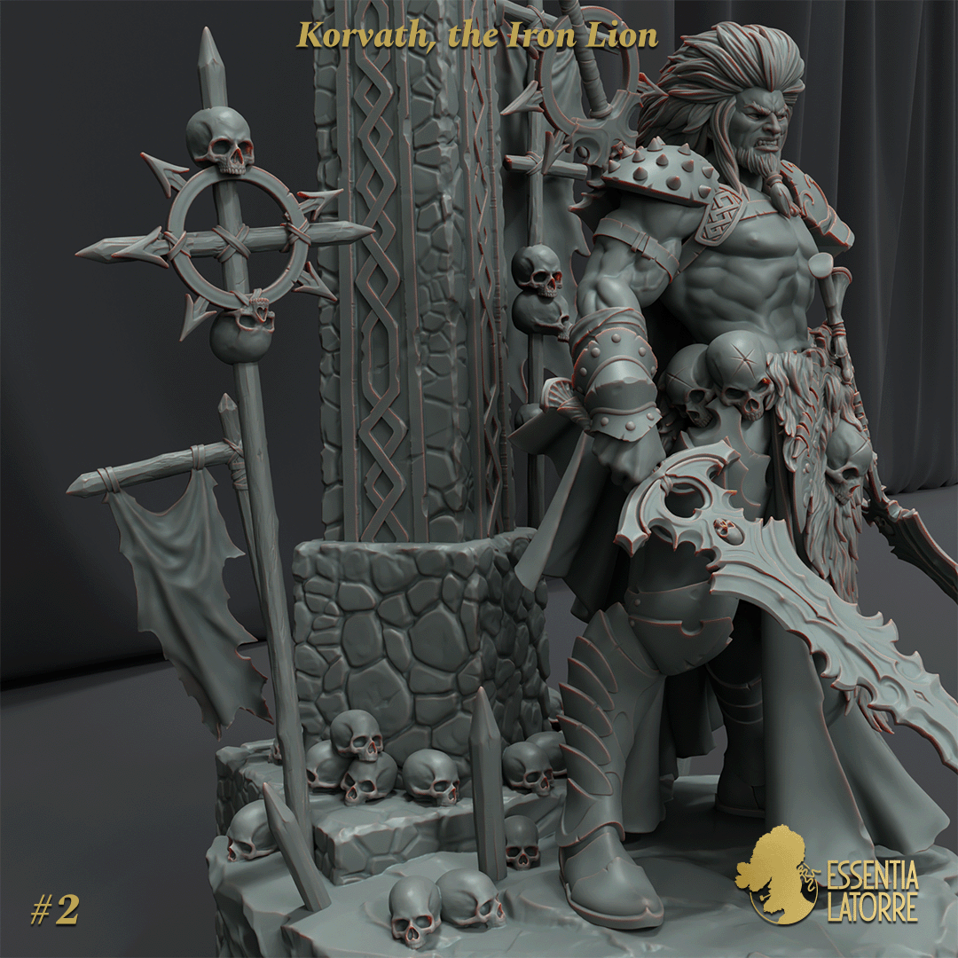 scale75-korvath-the-iron-lion-miniatura-fantasy-da-collezione image 5