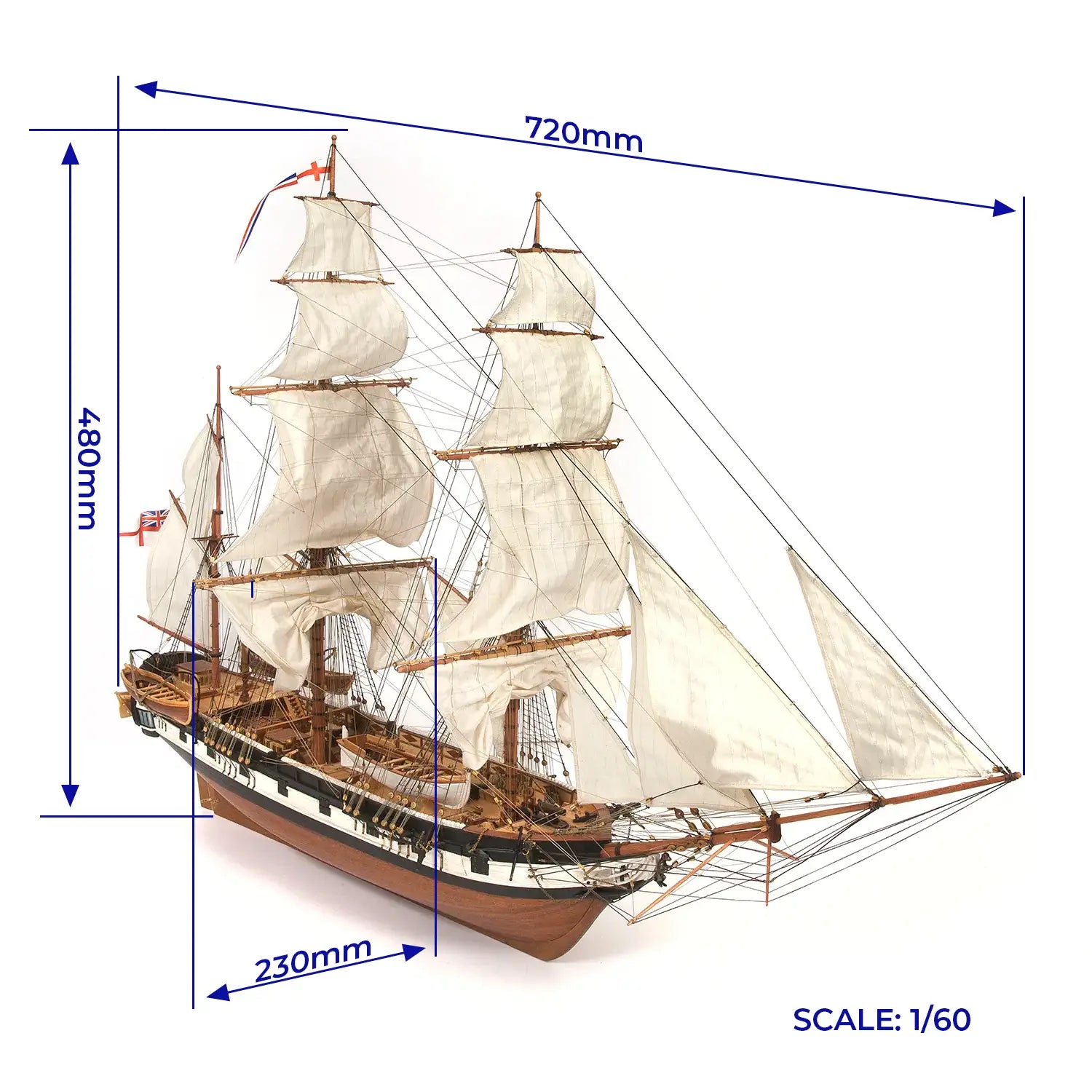 occre-hms-beagle-kit-modellino-nave-in-legno image 3