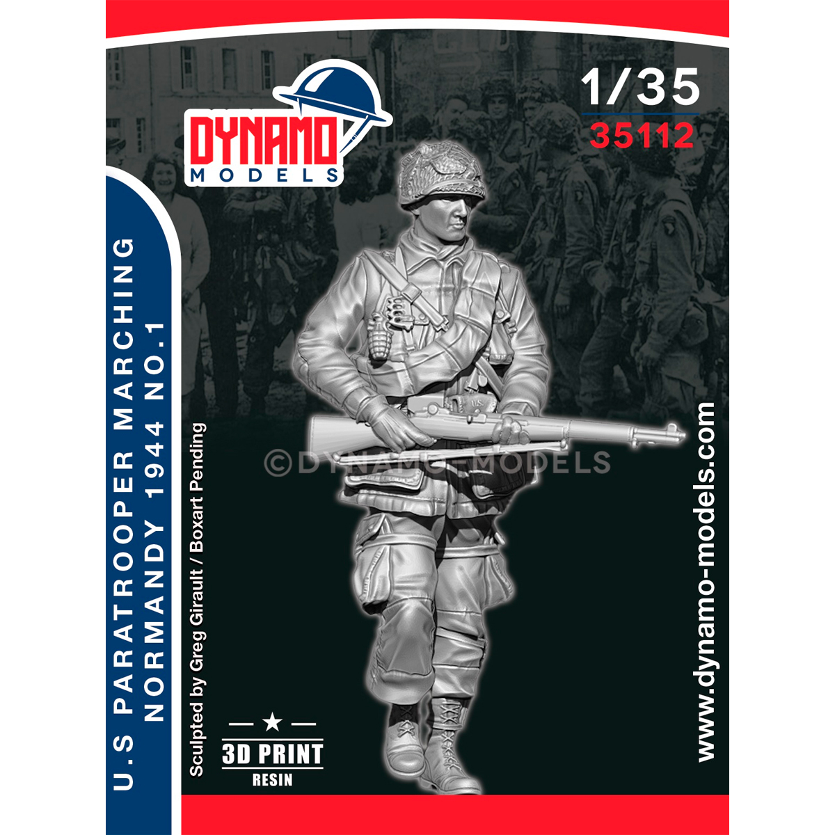 ak-interactive-1-35-u-s-paratrooper-rifleman-marching-normandy-1944-no-1-figura- image 1