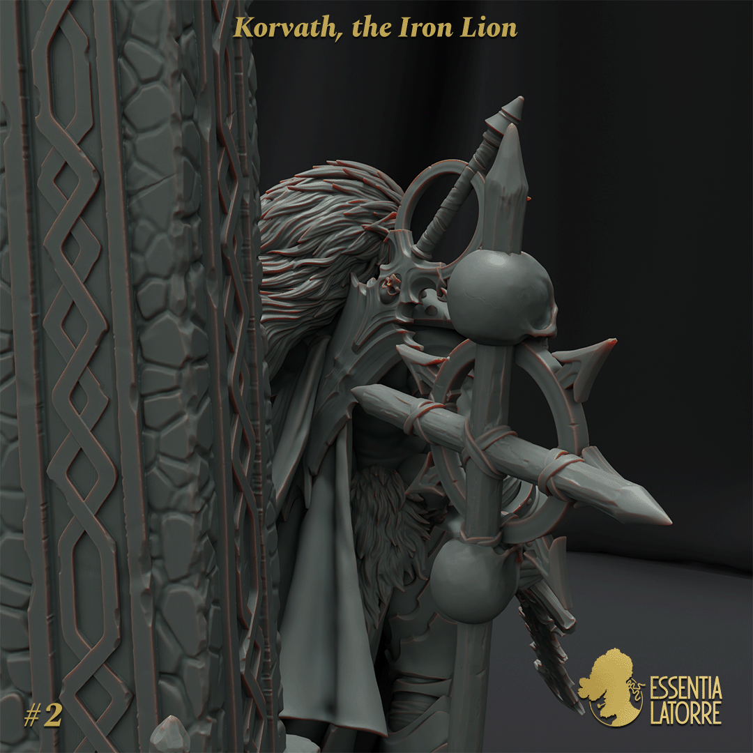 scale75-korvath-the-iron-lion-miniatura-fantasy-da-collezione image 7
