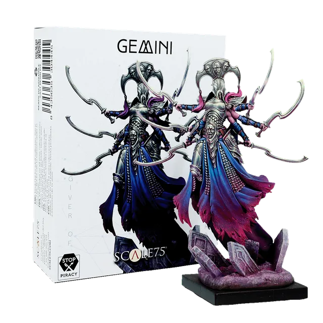 scale75-zodiac-mystic-signs-gemini-miniatura-fantasy-in-resina-da-dipingere image 1