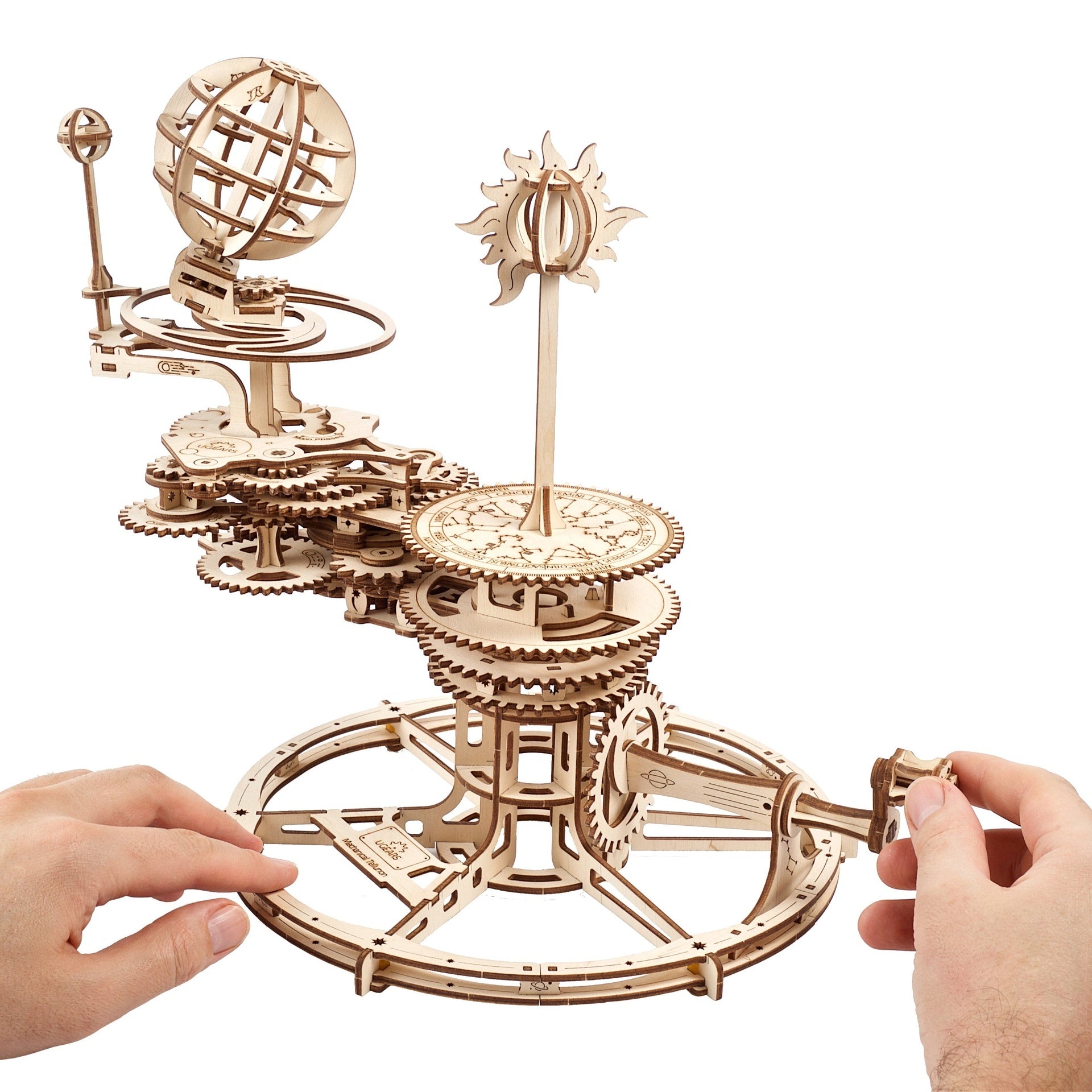 ugears-mechanical-tellurion-modello-meccanico-in-legno-sistema-sole-terra-luna image 4