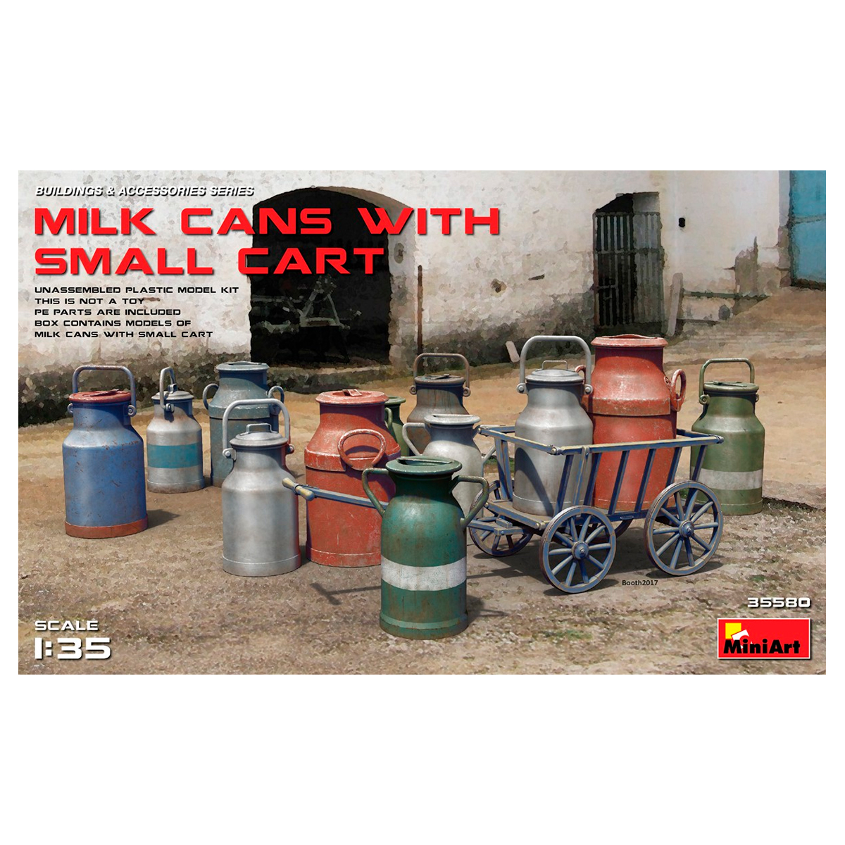 ak-interactive-1-35-milk-cans-with-small-cart image 1