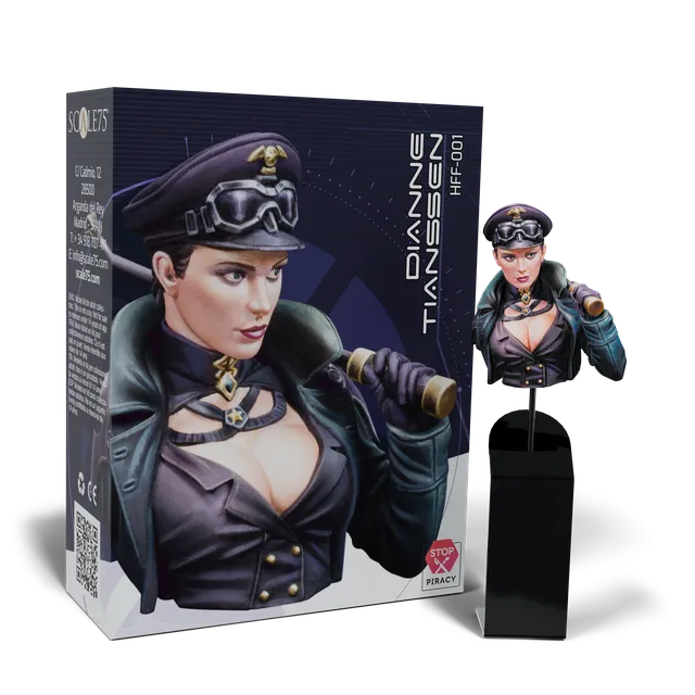 scale75-dianne-tianssen-busto-in-resina-75mm-da-montare-e-dipingere image 1