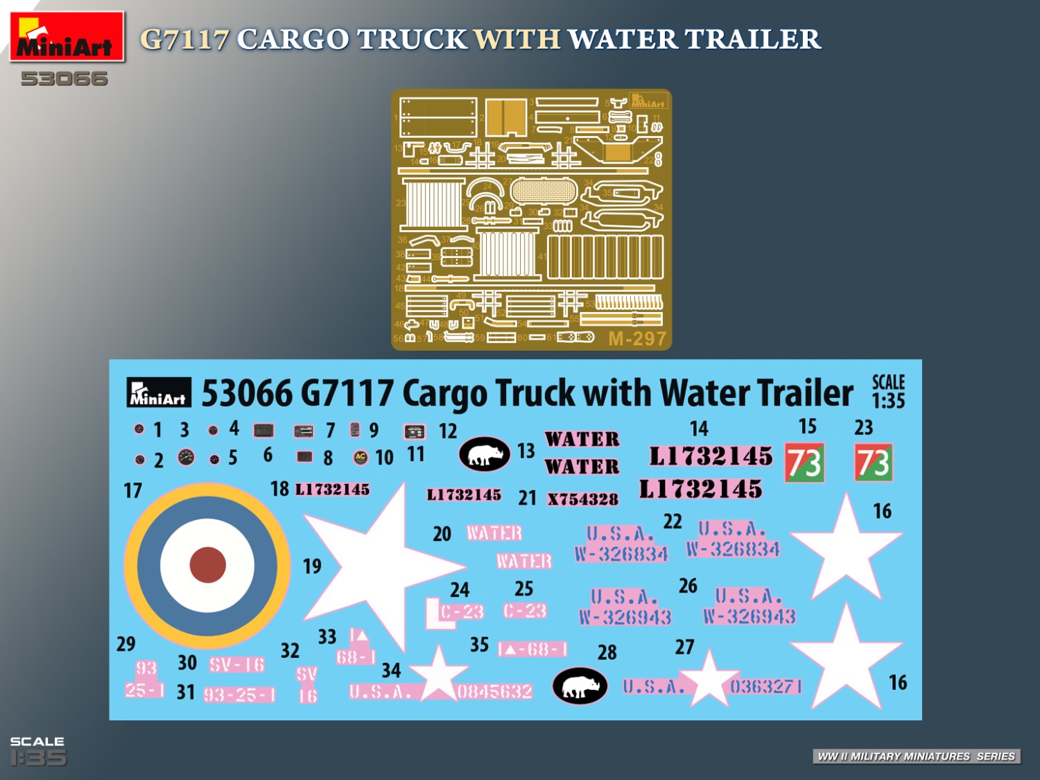 ak-interactive-1-35-g7117-camion-cargo-con-rimorchio-per-acqua-kit-modellismo image 2