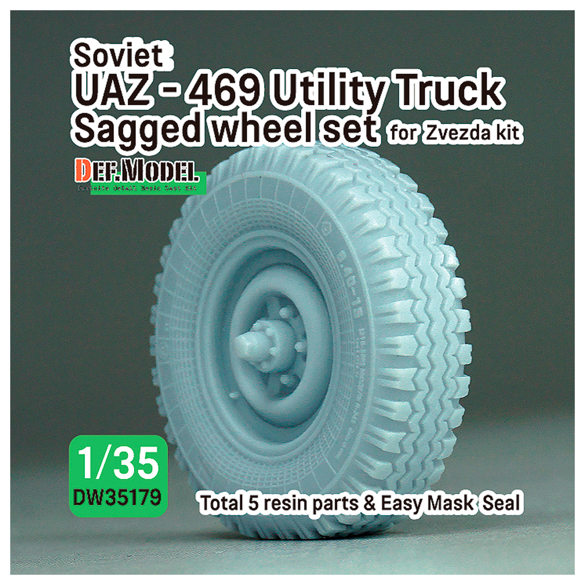 ak-interactive-soviet-uaz-469-sagged-wheel-set-per-kit-zvezda-1-35 image 1