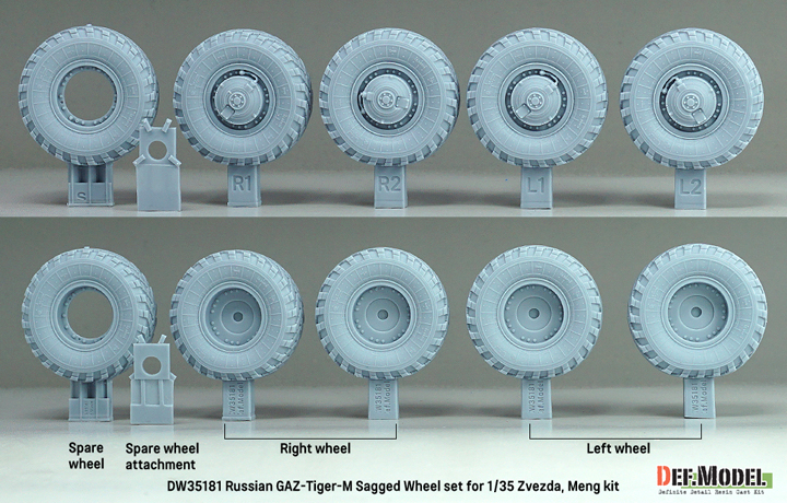 ak-interactive-russian-gaz-tiger-m-sagged-wheel-set-per-kit-zvezda-meng-1-35-set image 3