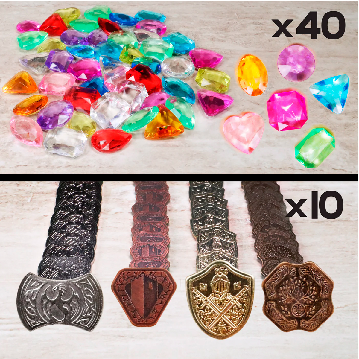 ak-interactive-treasure-token-set-40-token-mtg-gemme-acriliche-e-sacchetto image 2