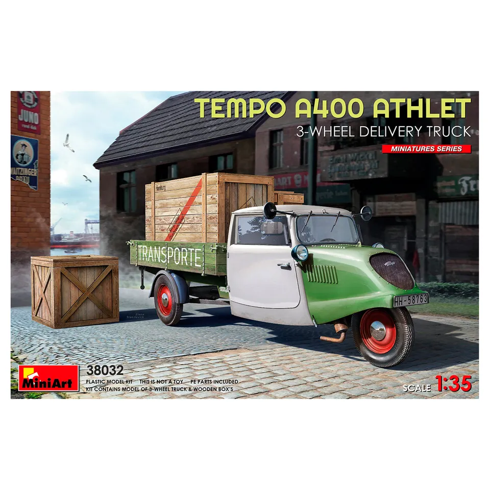 ak-interactive-tempo-a400-athlet-3-wheel-delivery-truck-kit-modellismo-1-35 image 1