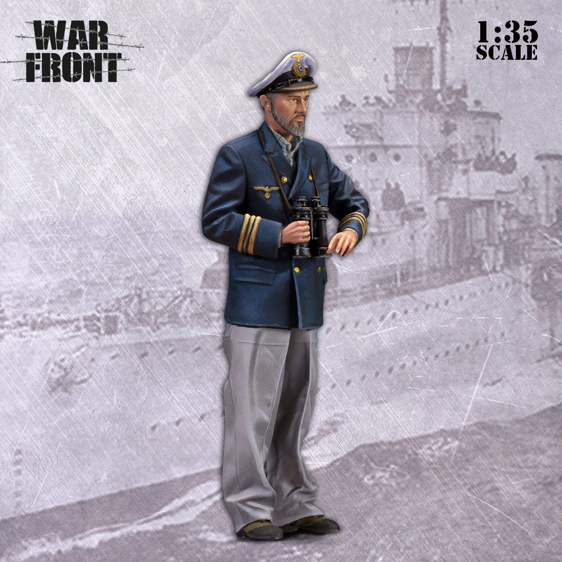 scale75-warfront-u-boat-commander-figura-resina-1-35-da-montare image 4