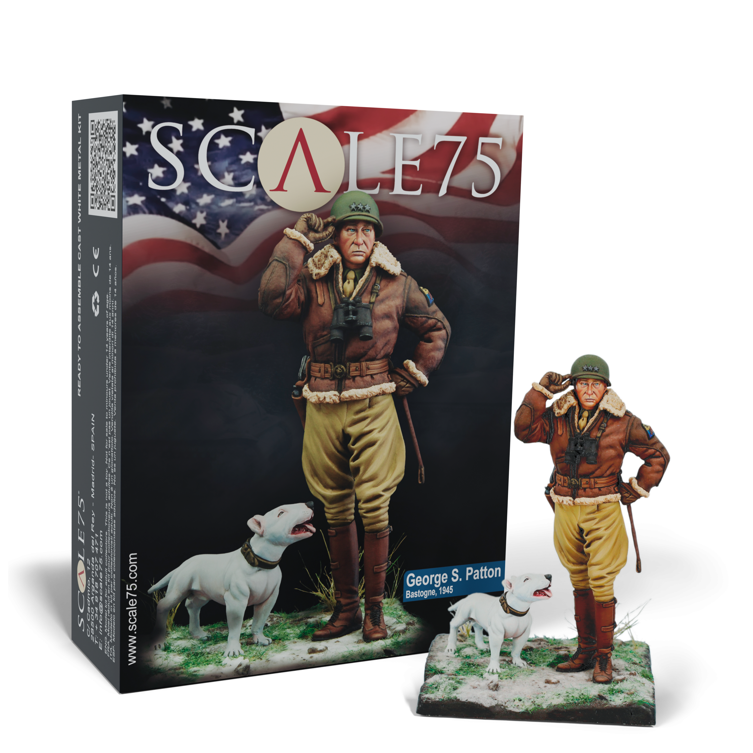 scale75-george-patton-75mm-figura-in-metallo-da-montare-e-dipingere image 1