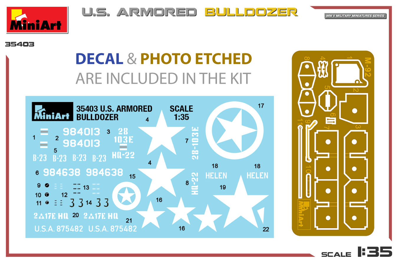 ak-interactive-1-35-u-s-armored-bulldozer-modello-da-costruire-e-dipingere image 2