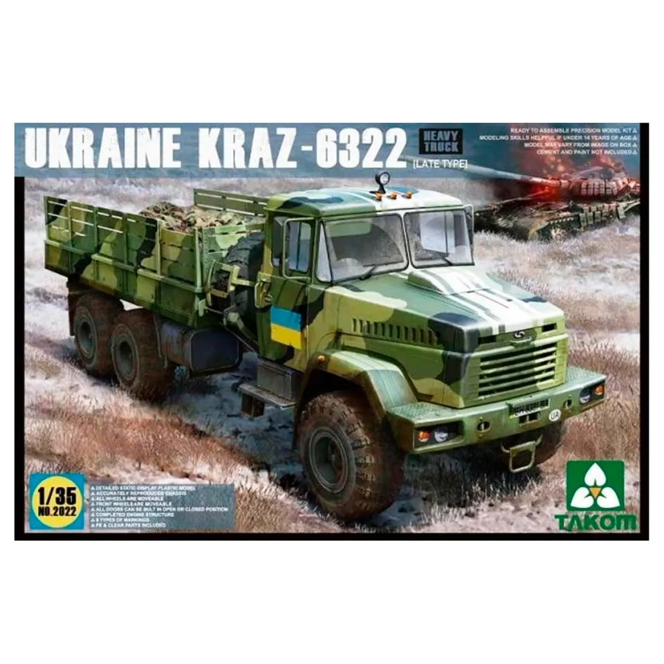 ak-interactive-1-35-ukraine-kraz-6322-heavy-truck-late-type-kit-camion image 1