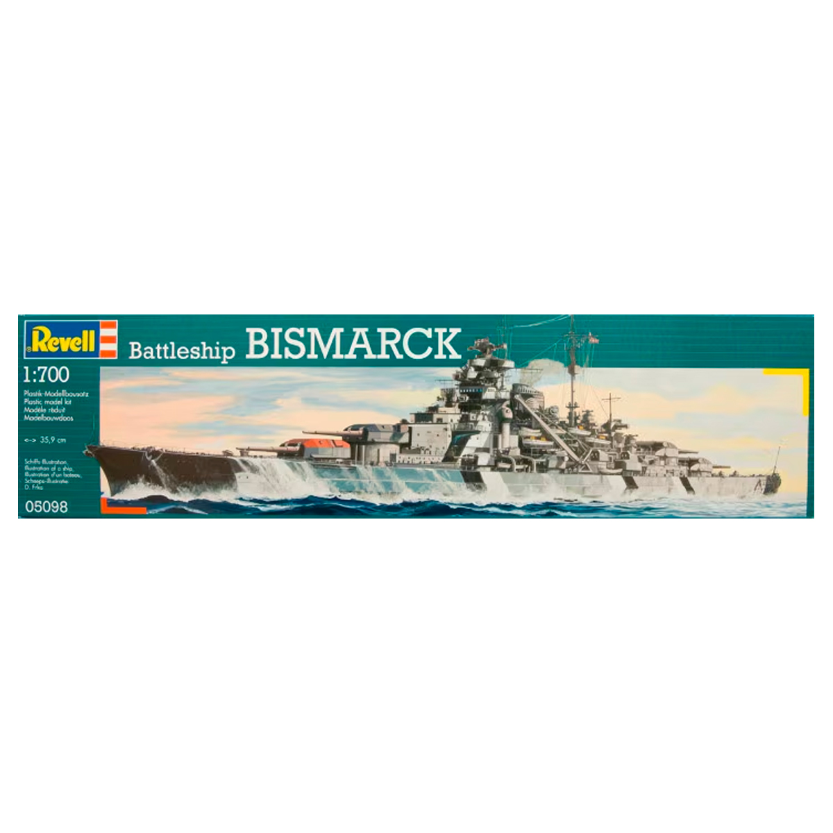 ak-interactive-1-700-battleship-bismarck-kit-di-modellismo-navale-da-costruire image 1