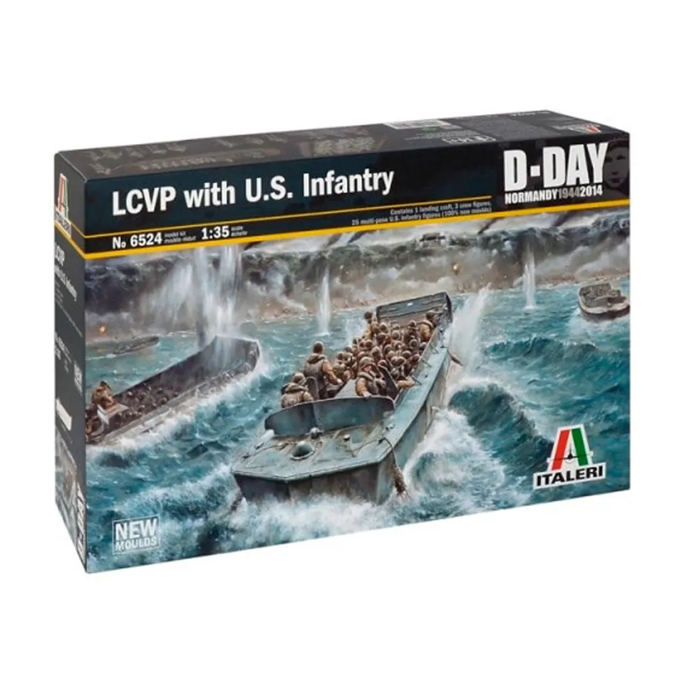 ak-interactive-1-35-lcvp-with-us-infantry-landing-craft-vehicle-personnel-con-fa image 1