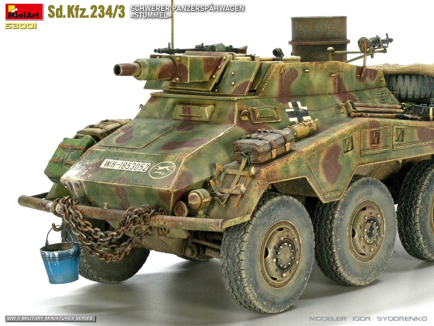 ak-interactive-1-35-sd-kfz-234-3-schwerer-panzersp-hwagen-stummel-kit-di-modelli image 3