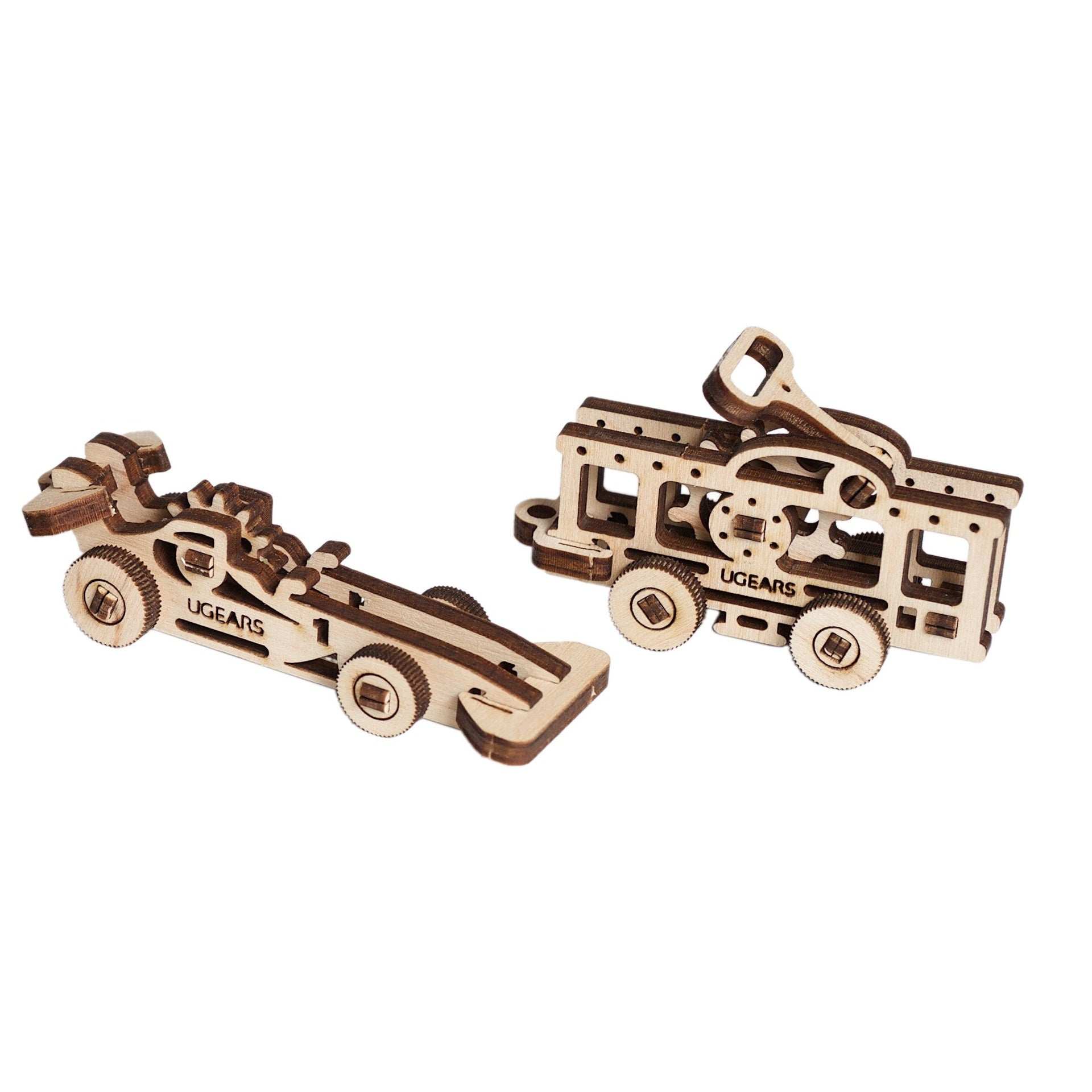 ugears-u-fidgets-vehicles-set-4-mini-veicoli-meccanici-in-legno image 2