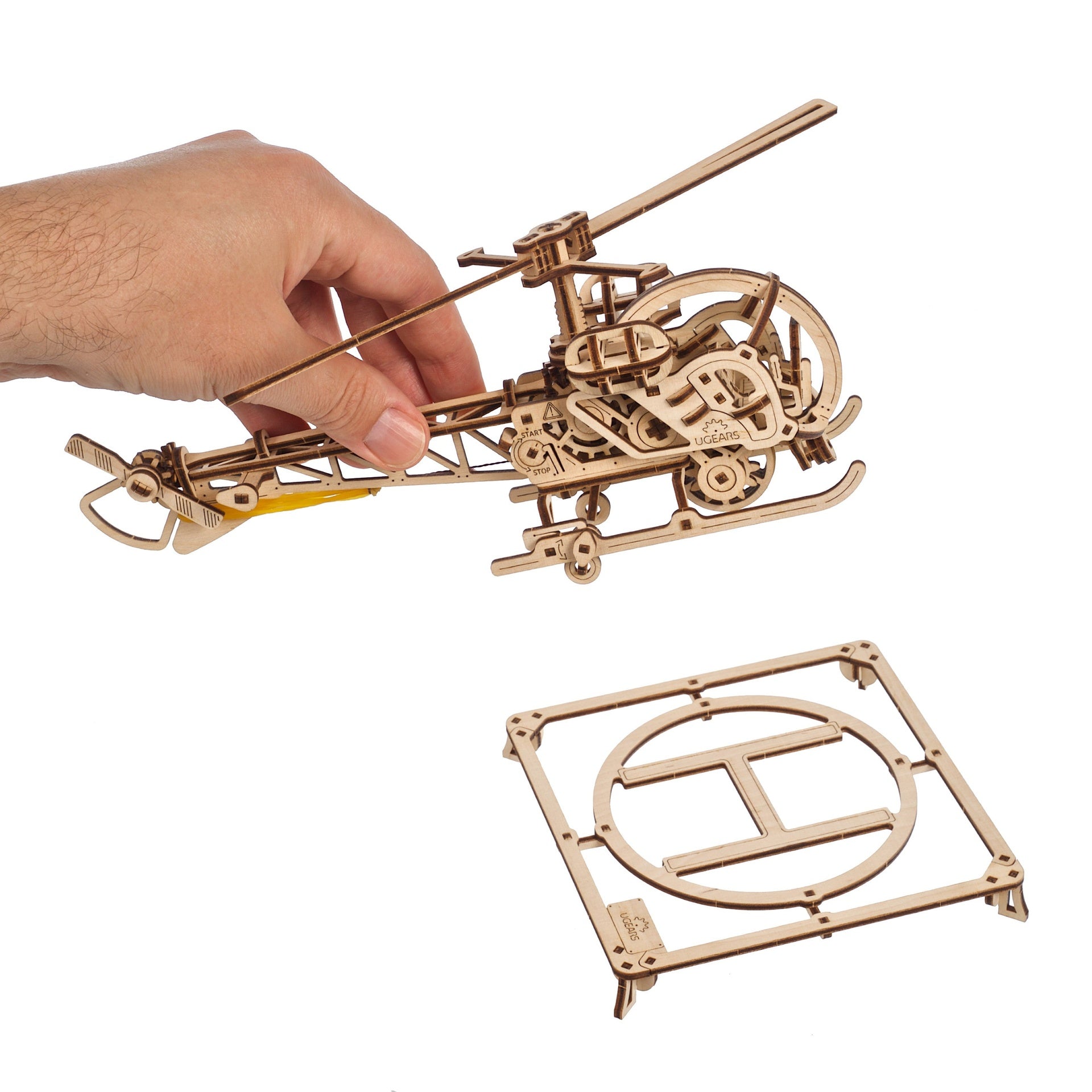 ugears-mini-helicopter-u-mini-modello-in-legno image 4