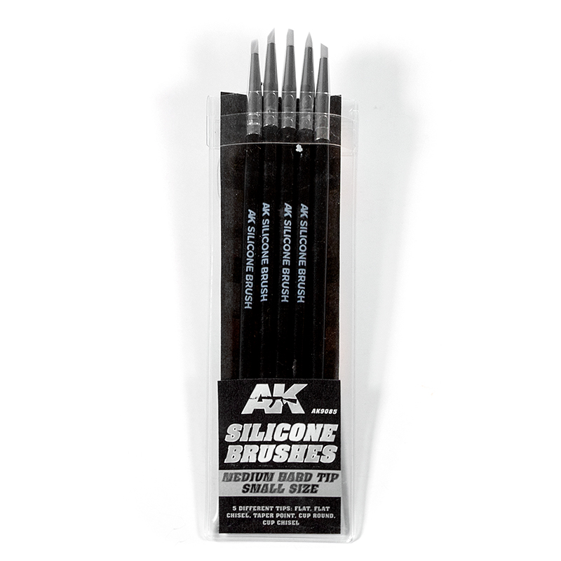 ak-interactive-small-silicone-brushes-medium-tip-5-matite-in-silicone-a-punta-me image 1