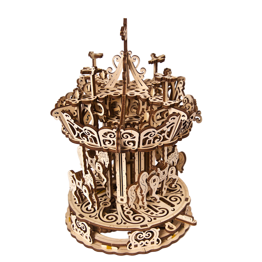 ugears-carousel-kit-modellismo-in-legno-meccanico image 2