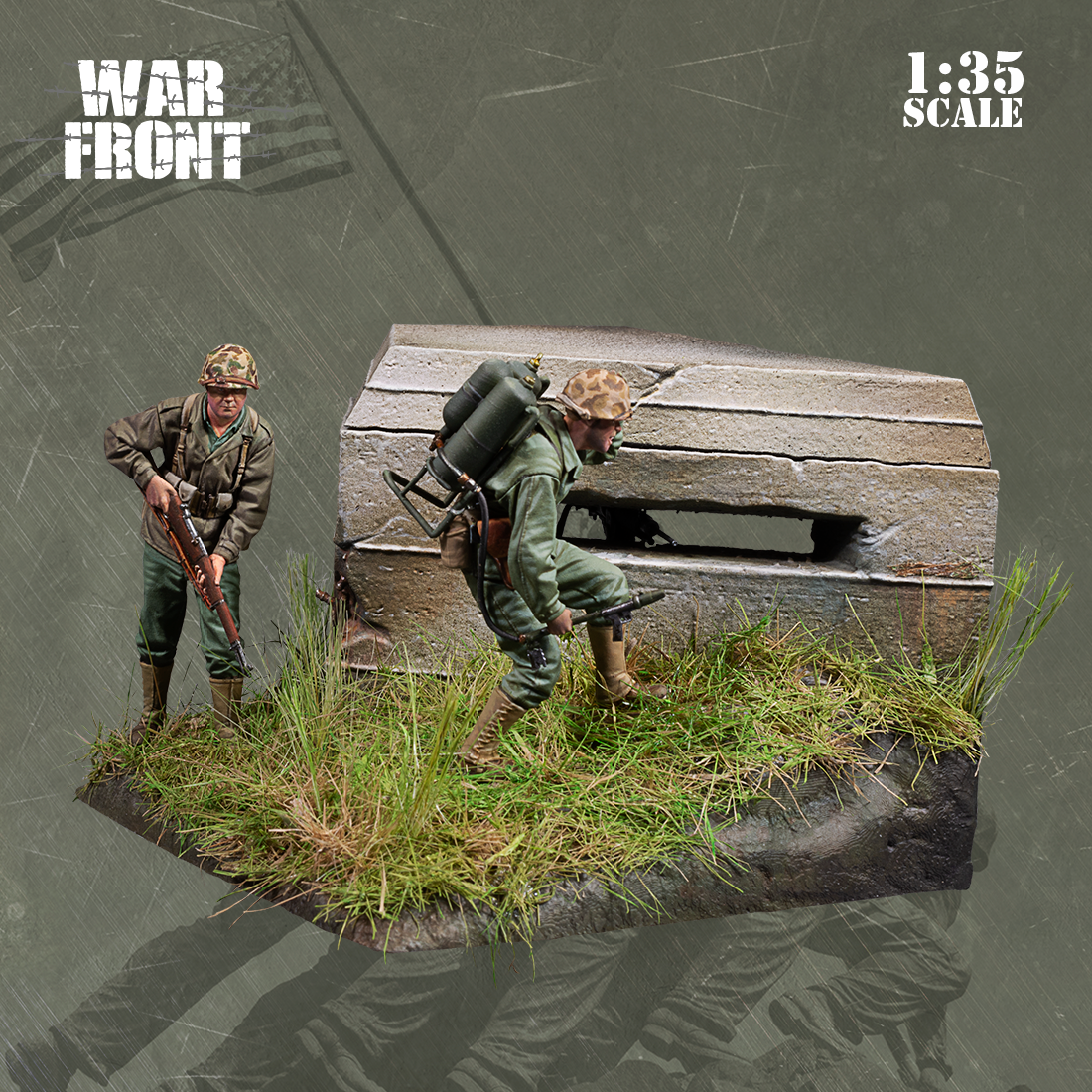 scale75-warfront-bunker-run-the-pacific-1944-1945-figura-resina-1-35 image 4