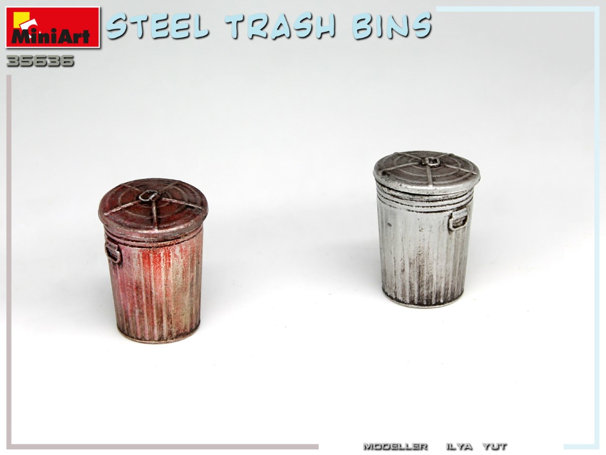 ak-interactive-1-35-steel-trash-bins-set-di-bidoni-metallici-per-diorami image 7