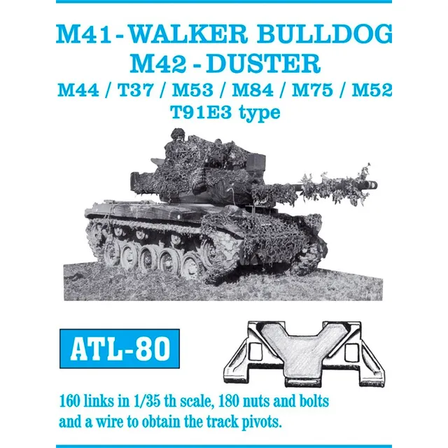 kit-modellismo-ak-interactive-1-35-cingoli-in-metallo-per-m41-walker-bulldog-m42 image 1