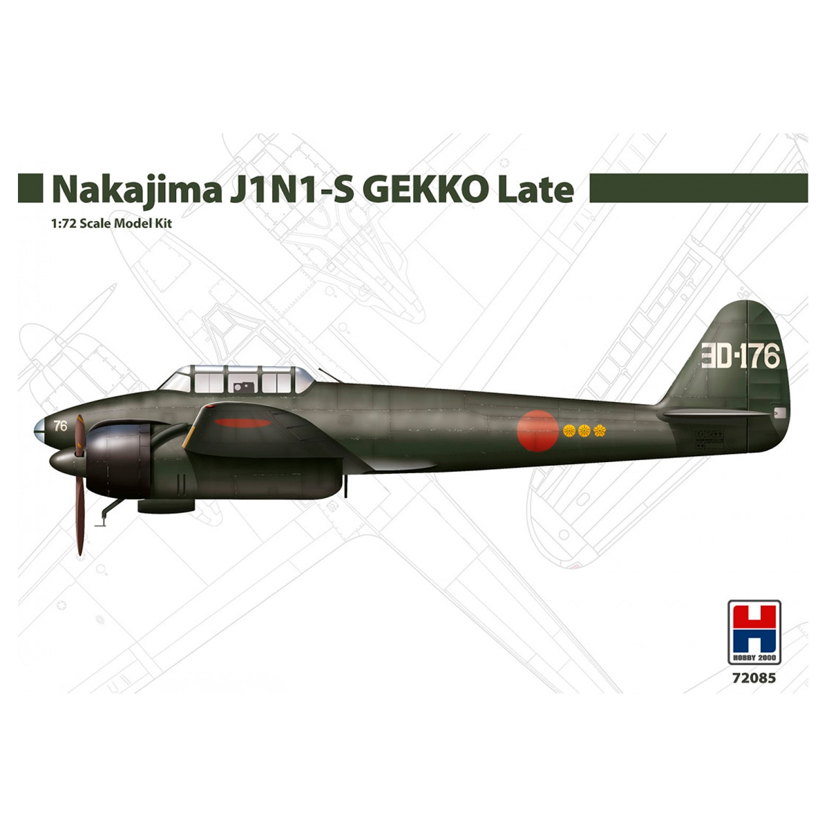 ak-interactive-1-72-nakajima-j1n1-s-gekko-late-kit-modello-aereo image 1