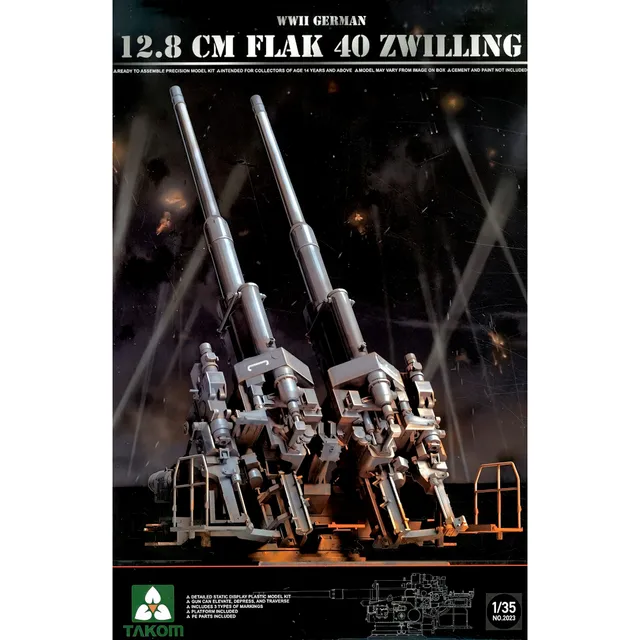 ak-interactive-1-35-wwii-german-12-8cm-flak-40-zwilling image 1