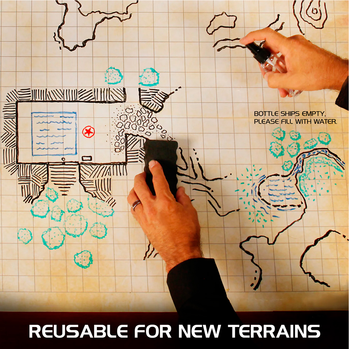 ak-interactive-enhance-rpg-grid-mat-mappa-dry-erase-per-giochi-di-ruolo-24-36-po image 3