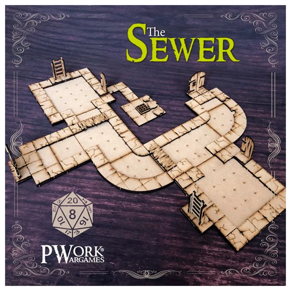 ak-interactive-mdf-fantasy-tiles-the-sewer-set-di-piastrelle-mdf-per-modellismo- image 1