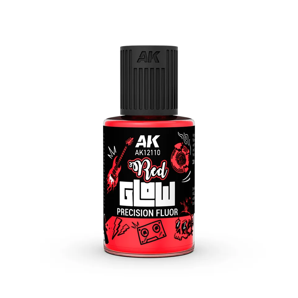 ak-interactive-rojo-glow-fluor-de-precisi-n-acrilico-3gen image 1