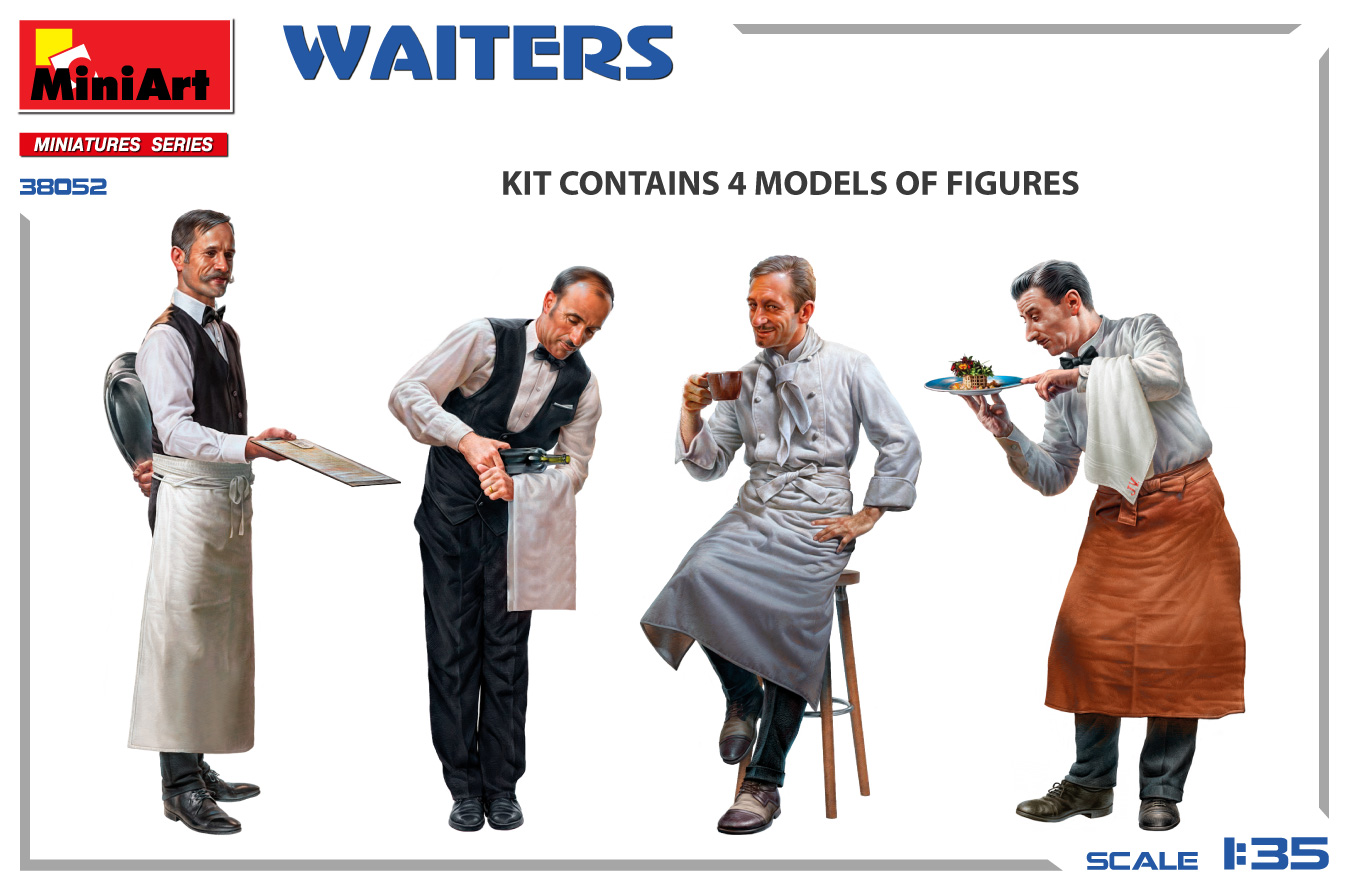 ak-interactive-1-35-waiters-set-di-figure-camerieri-da-costruire-e-dipingere image 2