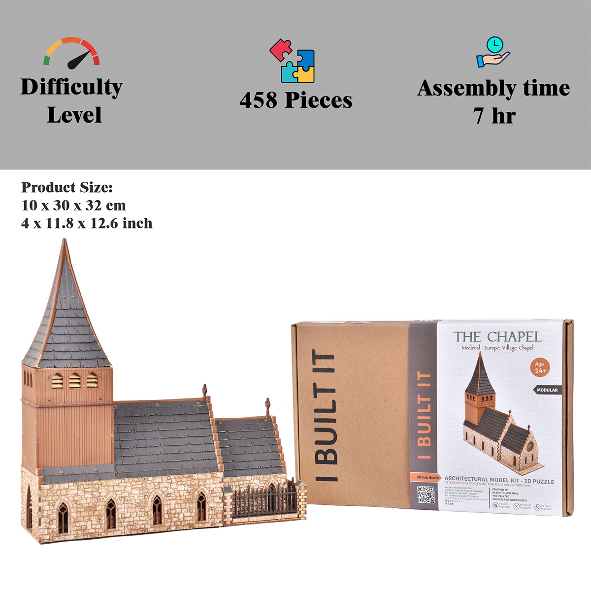 ak-interactive-the-chapel-cappella-medievale-per-villaggio-europeo-kit-di-modell image 1