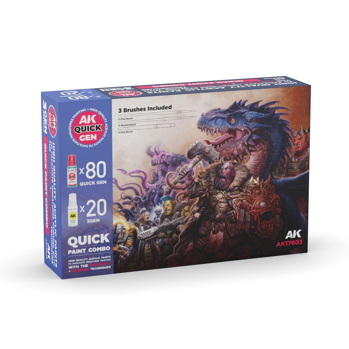 ak-interactive-quick-gen-combo-100-colori-80-quick-gen-20-3gen-3-pennelli-medium image 1