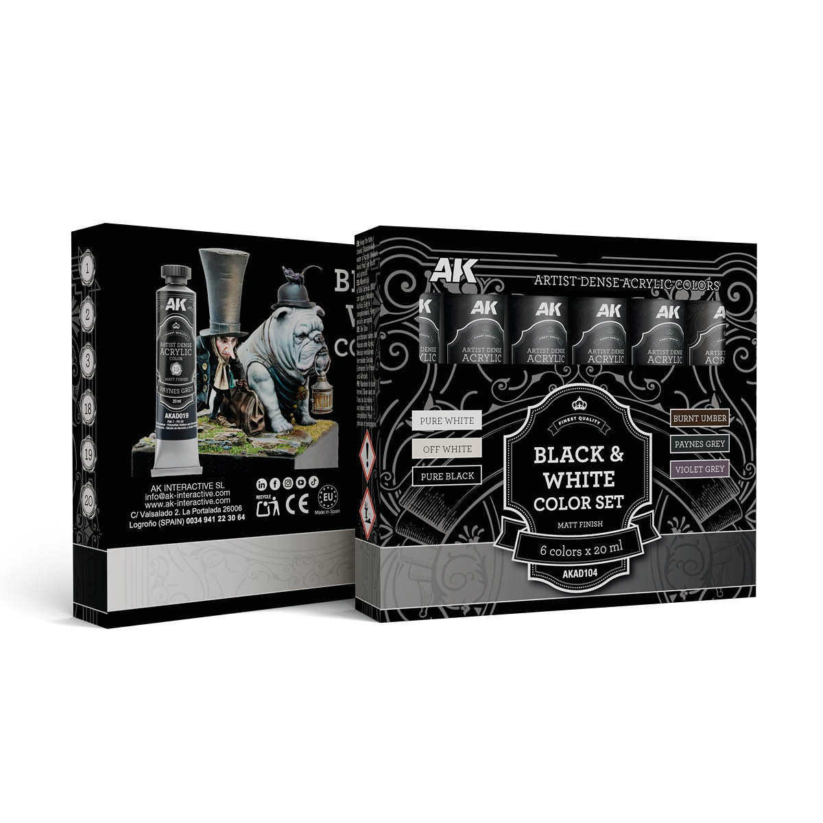 ak-interactive-set-de-colores-blanco-y-negro-color-acr-lico-denso-art-stico image 1