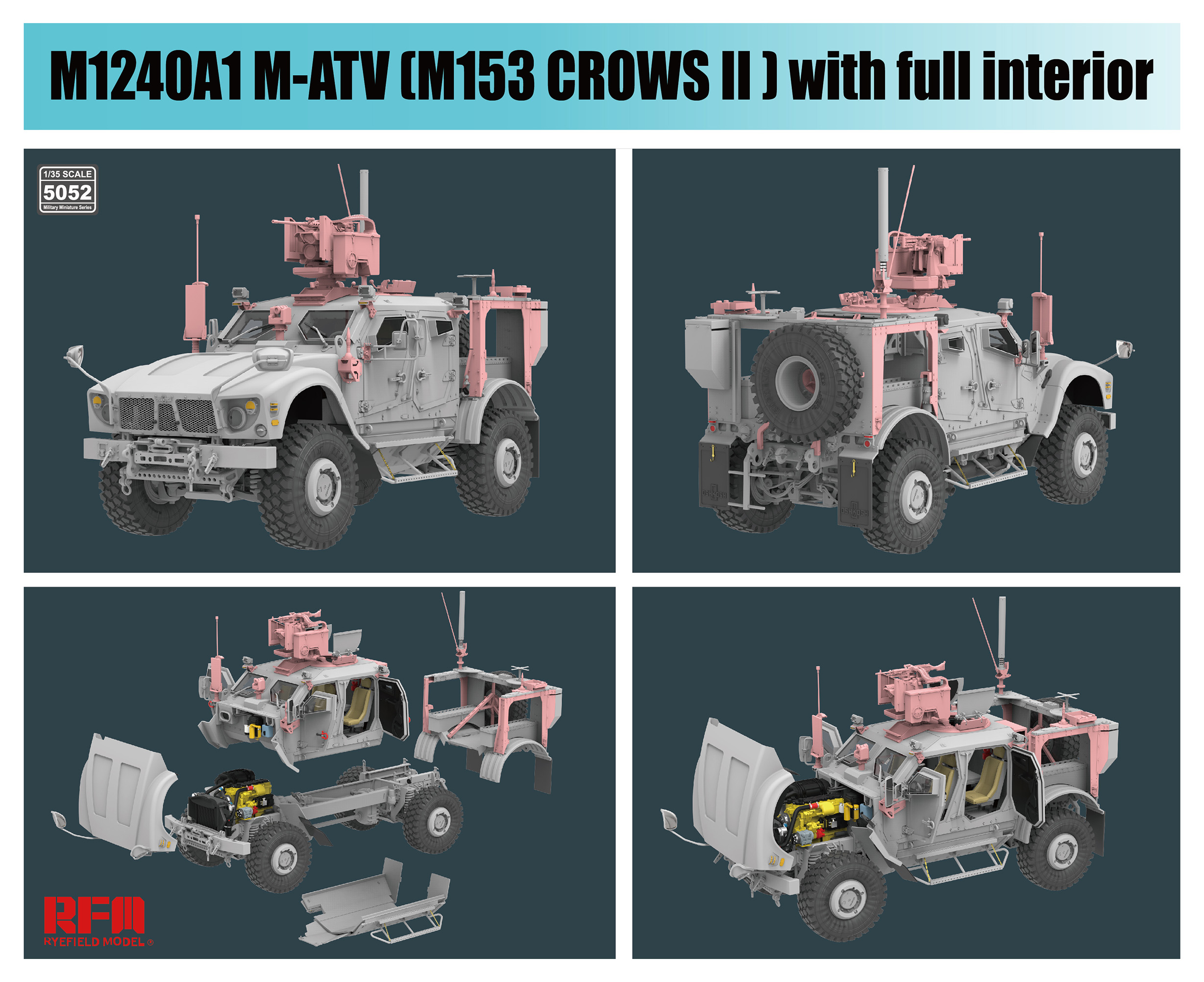 ak-interactive-m1240a1-m-atv-m153-crows-ii-1-35-kit-modellismo-militare image 2