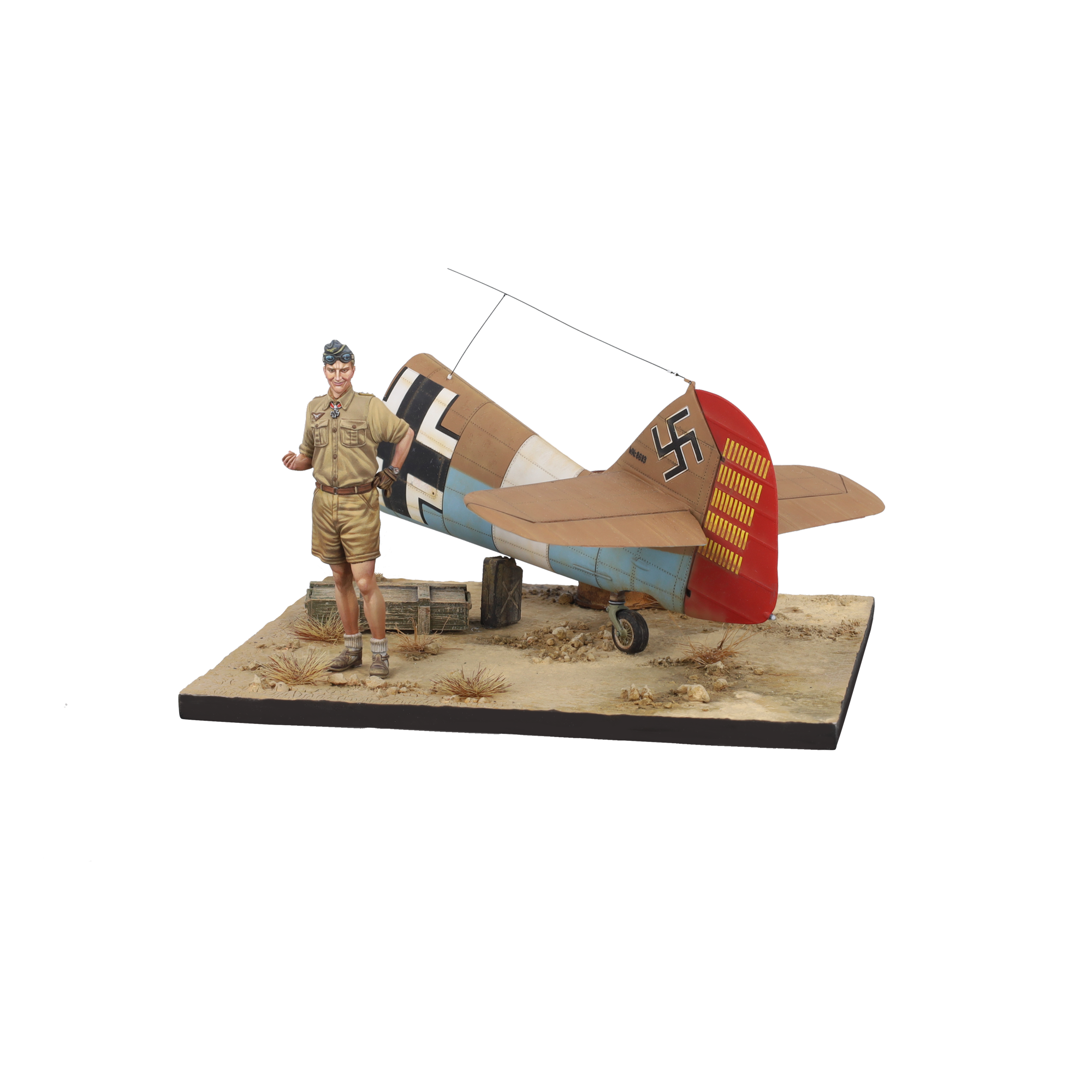 scale75-warfront-marseille-ace-of-bf109-1-32-scena-pilota-e-coda-bf109-da-diping image 4