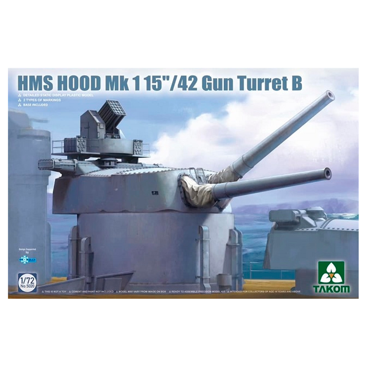ak-interactive-1-72-hms-hood-torretta-b-cannone-mk1-15-42 image 1