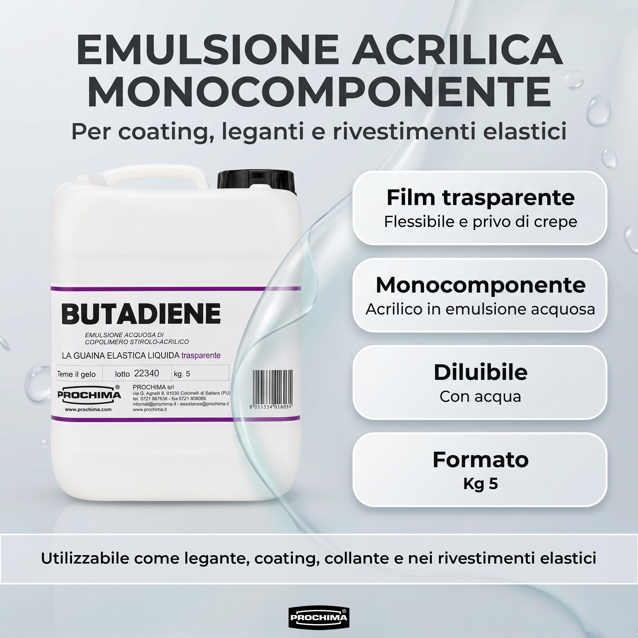 prochima-em508k5-butadiene-lattice-5-kg-per-stampi-modellismo image 2