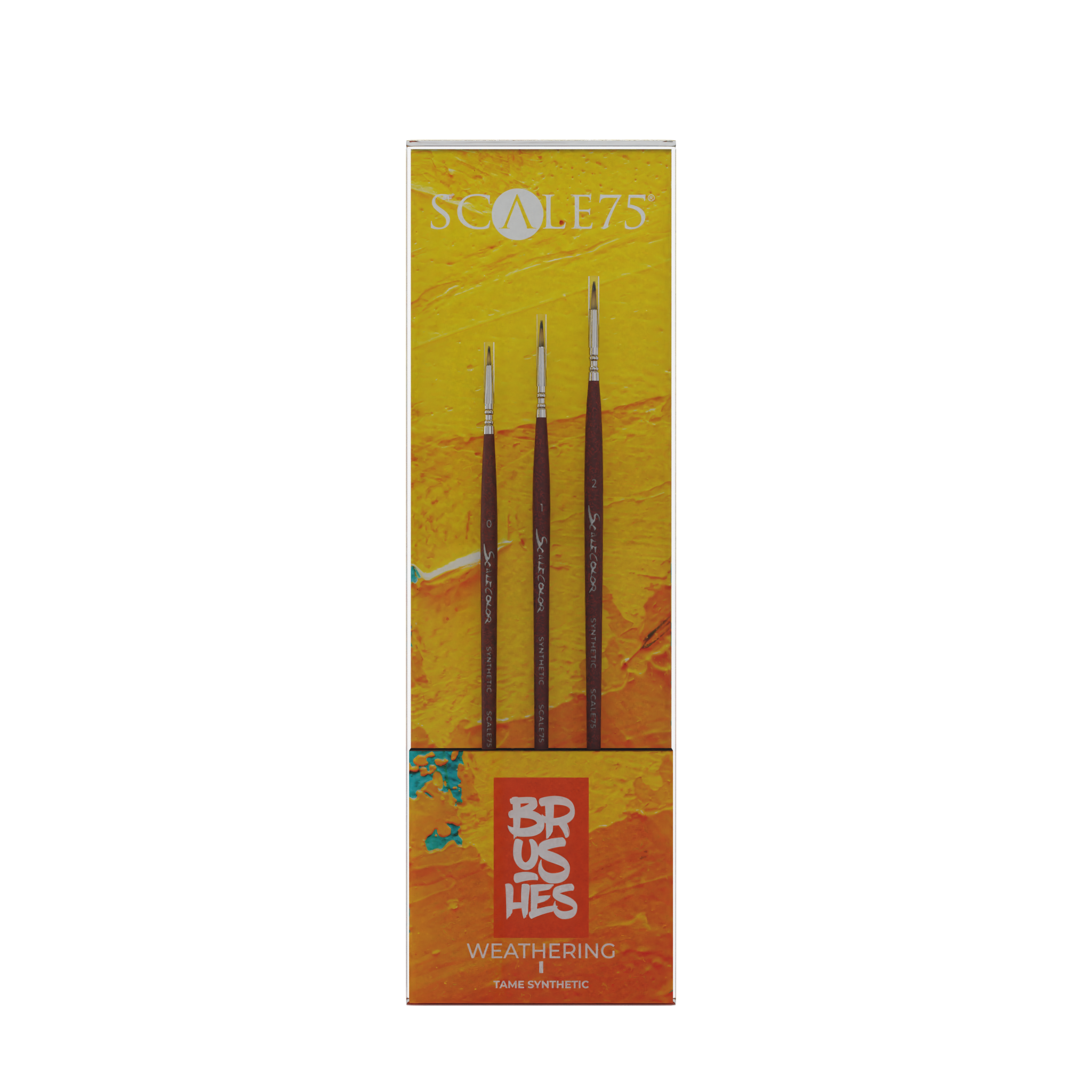 scale75-weathering-i-set-3-pennelli-tame-synthetic-punta-tonda-rossa image 1