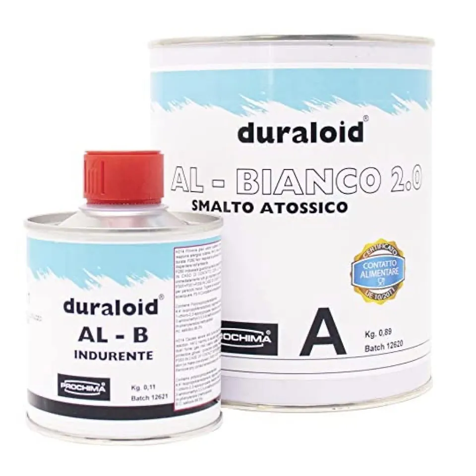 prochima-duraloid-al-2-0-smalto-epossidico-bianco-1-kg-per-alimenti image 1