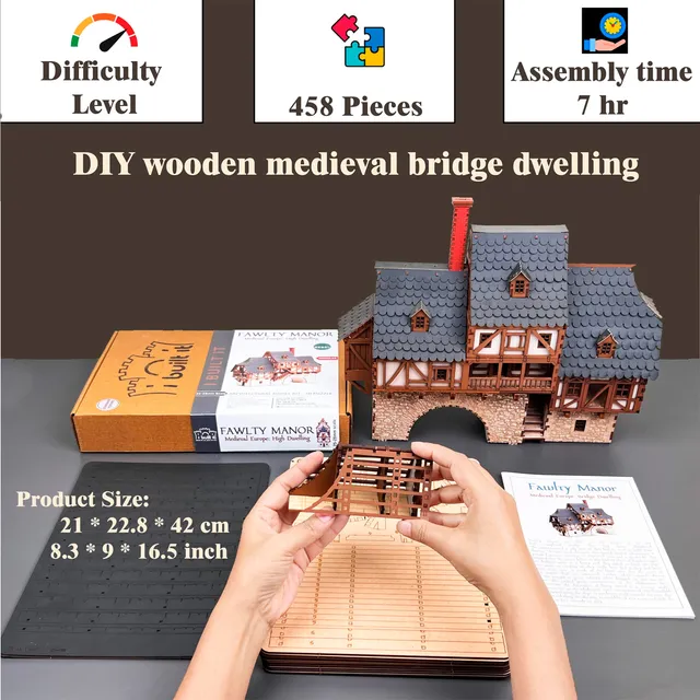 ak-interactive-fawlty-manor-bridge-dwelling-kit-modello-in-scala-28mm image 1