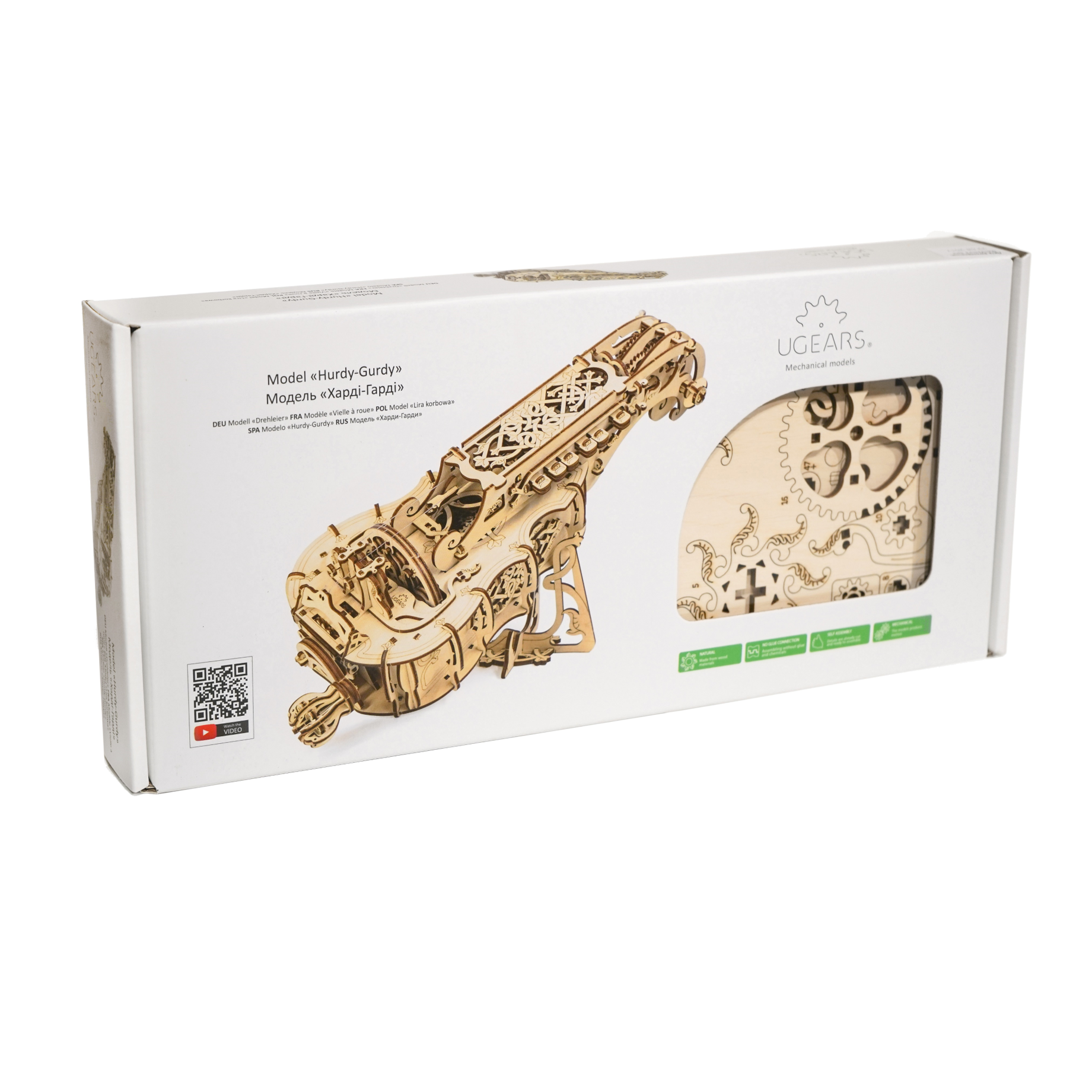 ugears-hurdy-gurdy-ghironda-meccanica-in-legno-strumento-funzionante image 5