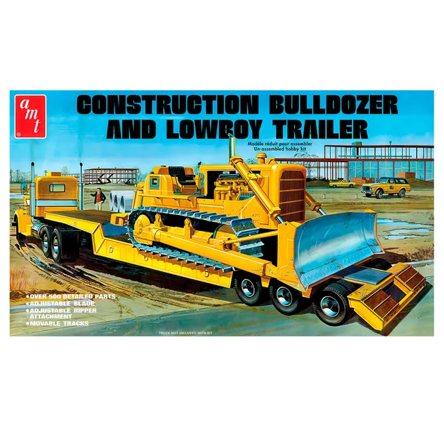 ak-interactive-1-25-construction-bulldozer-and-lowboy-trailer-kit-mezzi-cantiere image 1