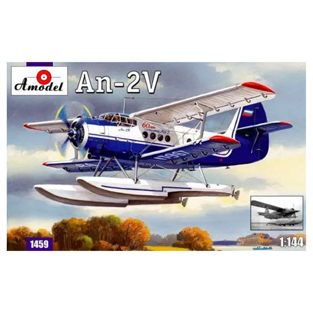 amodel-1-144-antonov-an-2v-floatplane-kit-modello-aereo-idrovolante image 1